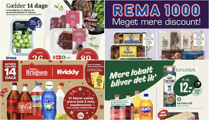 Billige Coca-Cola til 10 kr. og Irma druer til 26 kr. - Se de lokale dagligvaretilbud