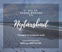Årets sidste dyp i Vesterhavet ved Henne Strand