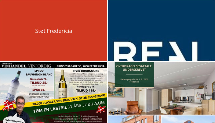 Nyt fra Ejendomsmægler Mike Andersen, FREDERICIA VINHANDEL og RealMæglerne Middelfart