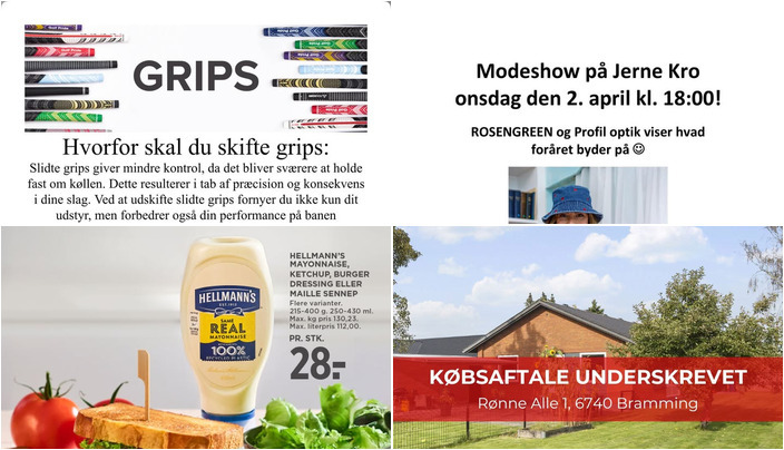 Nyt fra RealMæglerne Esbjerg og Bramming, Breinholtgård Golf Klub, MENY HJERTING og 1 anden