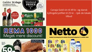 Canaja Gold vin til 49 kr. og dansk kyllingebrystfilet til 25 kr. - tjek de lokale tilbud