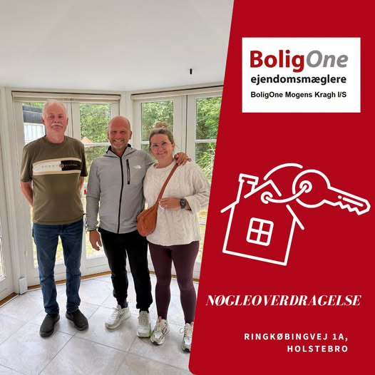 BoligOne Mogens Kragh I/S markerer nøgleoverdragelse på Ringkøbingvej 1A i Holstebro