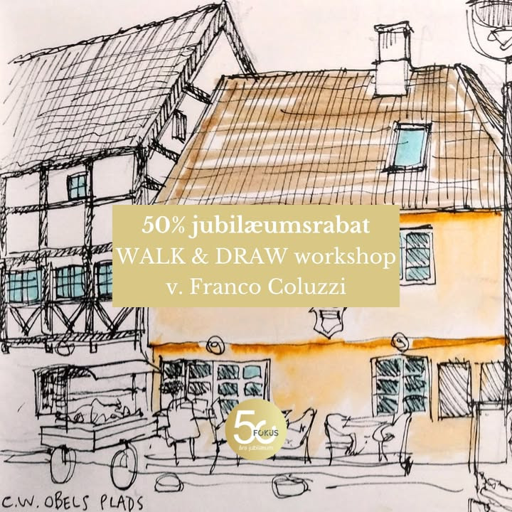 Fokus Folkeoplysning fejrer 50-års jubilæum med unik Walk & Draw workshop