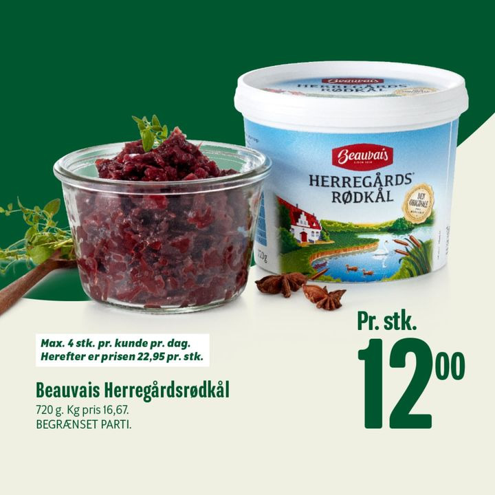 Min Købmand, Nim: Gør julebordet komplet med Beauvais Herregårdsrødkål