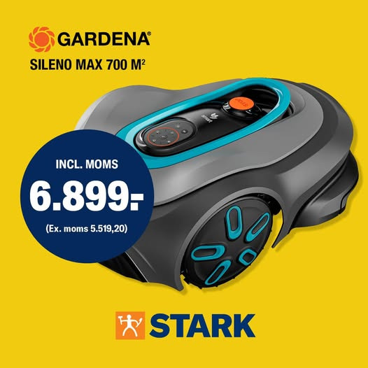 Stark Holstebro tilbyder Gardena robotplæneklipper til græsplæner op til 700 m²