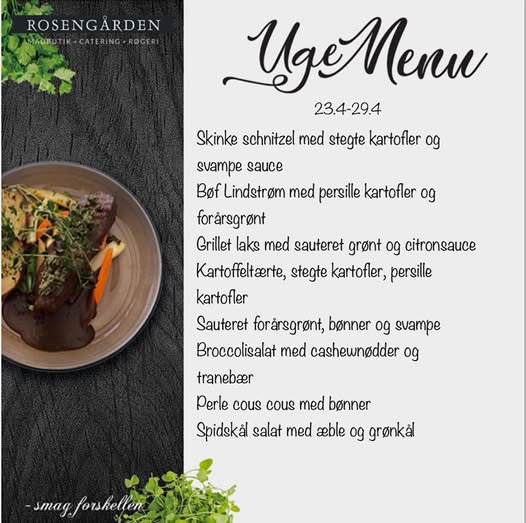 Rosengårdens Gårdbutik tilbyder nem aftensmad med frit valg af tilbehør