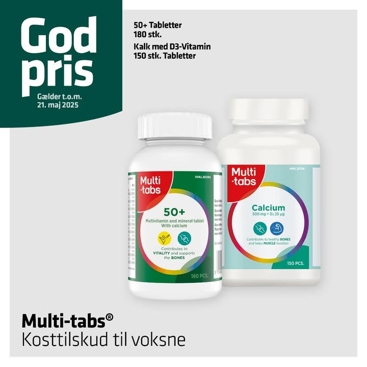 Ikast Apotek tilbyder gode priser på Multi-tabs multivitaminer