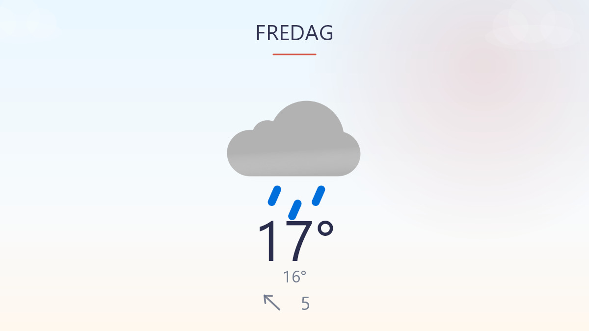 Våd fredag med små pauser i regnen