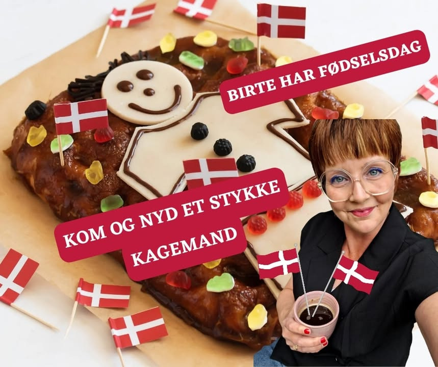 Lux By Jakobsen inviterer til fejring af Birtes fødselsdag med kagemand og nyheder i morgen