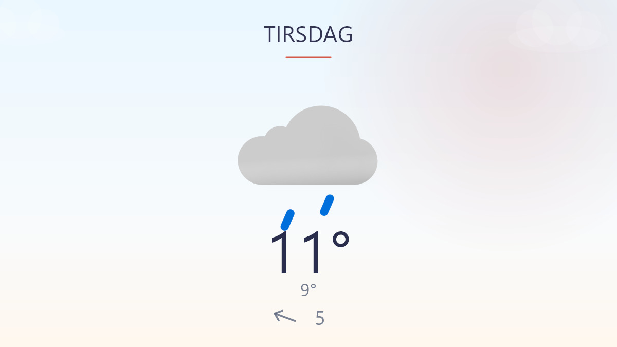 Grå tirsdag med småregn og kølig kant