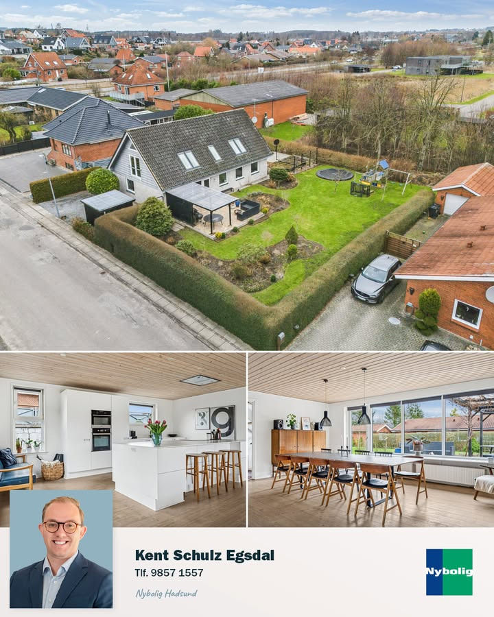 Nybolig Hadsund præsenterer familievilla med fjordudsigt og rummelighed