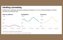 Nedslag: Boligsælgere barberede mindre af prisen i løbet af første halvår
