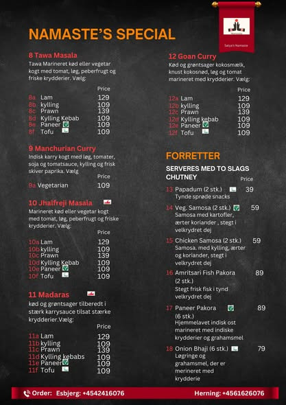 Takeaway tilbud fra Namaste Herning byder på nye indiske smagsoplevelser