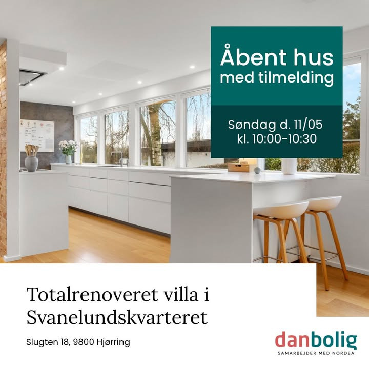 Danbolig Hjørring inviterer til åbent hus i totalrenoveret 60'er-villa i Svanelundskvarteret
