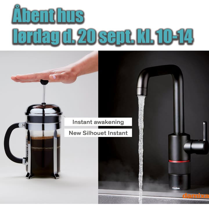 Vangvedvængets VVS tilbyder store rabatter på Damixa Instant kogende vandhane til åbent hus