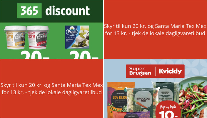 Skyr til kun 20 kr. og Santa Maria Tex Mex for 13 kr. - tjek de lokale dagligvaretilbud