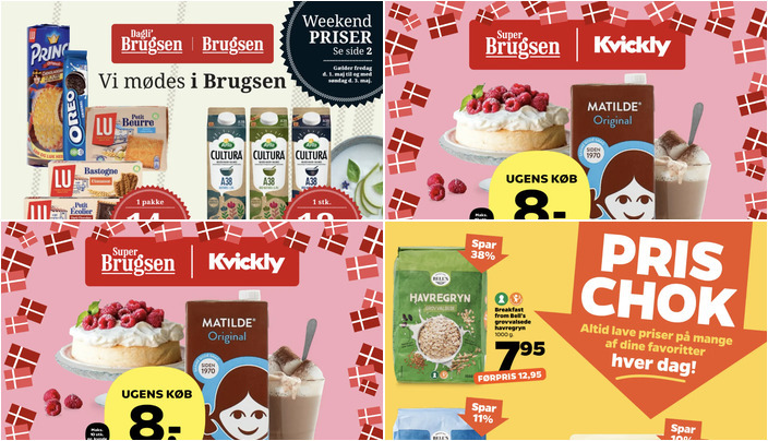 Gode tilbud på Spier PS vin til 40 kr. og Matilde kakao skummetmælk til 8 kr.