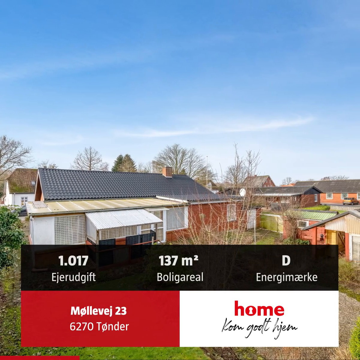 Centralt beliggende étplans-villa med mange muligheder hos Home Tønder