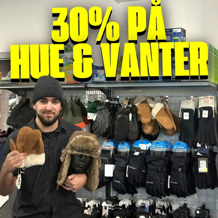 Stor rabat på huer og vanter hos Slagelse Camping og Outdoor Center