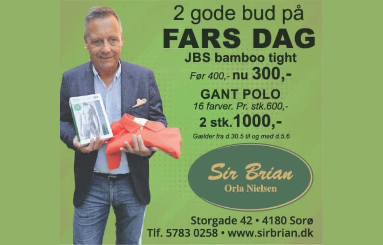 Den perfekte Fars Dag-gave venter hos Sir Brian i Sorø!