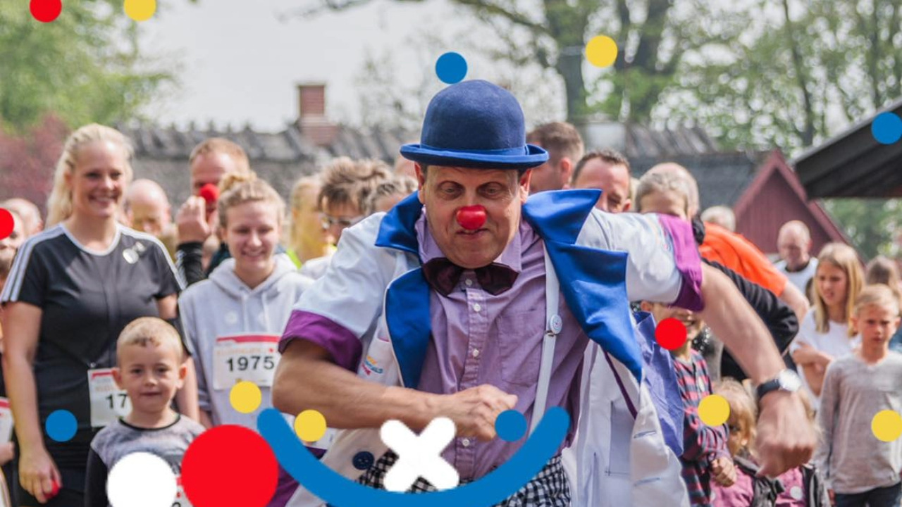 Klovneløb i Vognsbølparken: Støt et godt formål