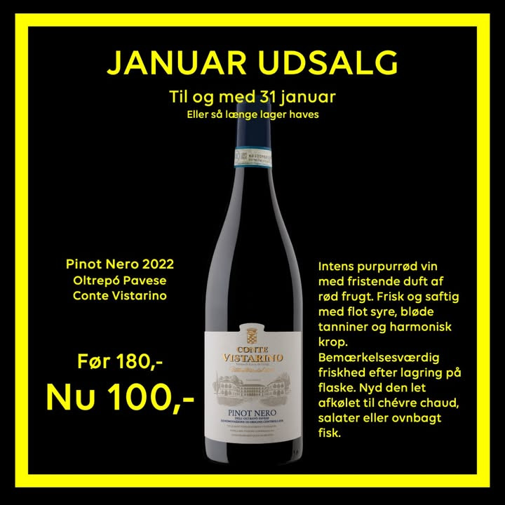 Lahvino Wine & Spirits tilbyder nytårsudsalg på Pinot Nero med stor rabat