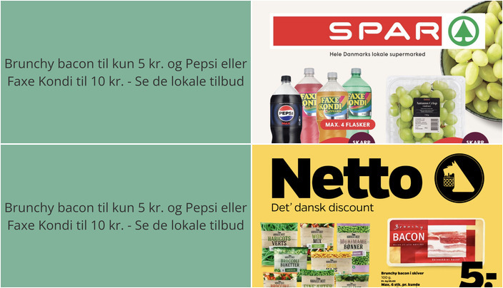 Brunchy bacon til kun 5 kr. og Pepsi eller Faxe Kondi til 10 kr. - Se de lokale tilbud