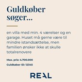 Guldkøber søger bolig: Kontakt RealMæglerne Holstebro hvis du overvejer at sælge