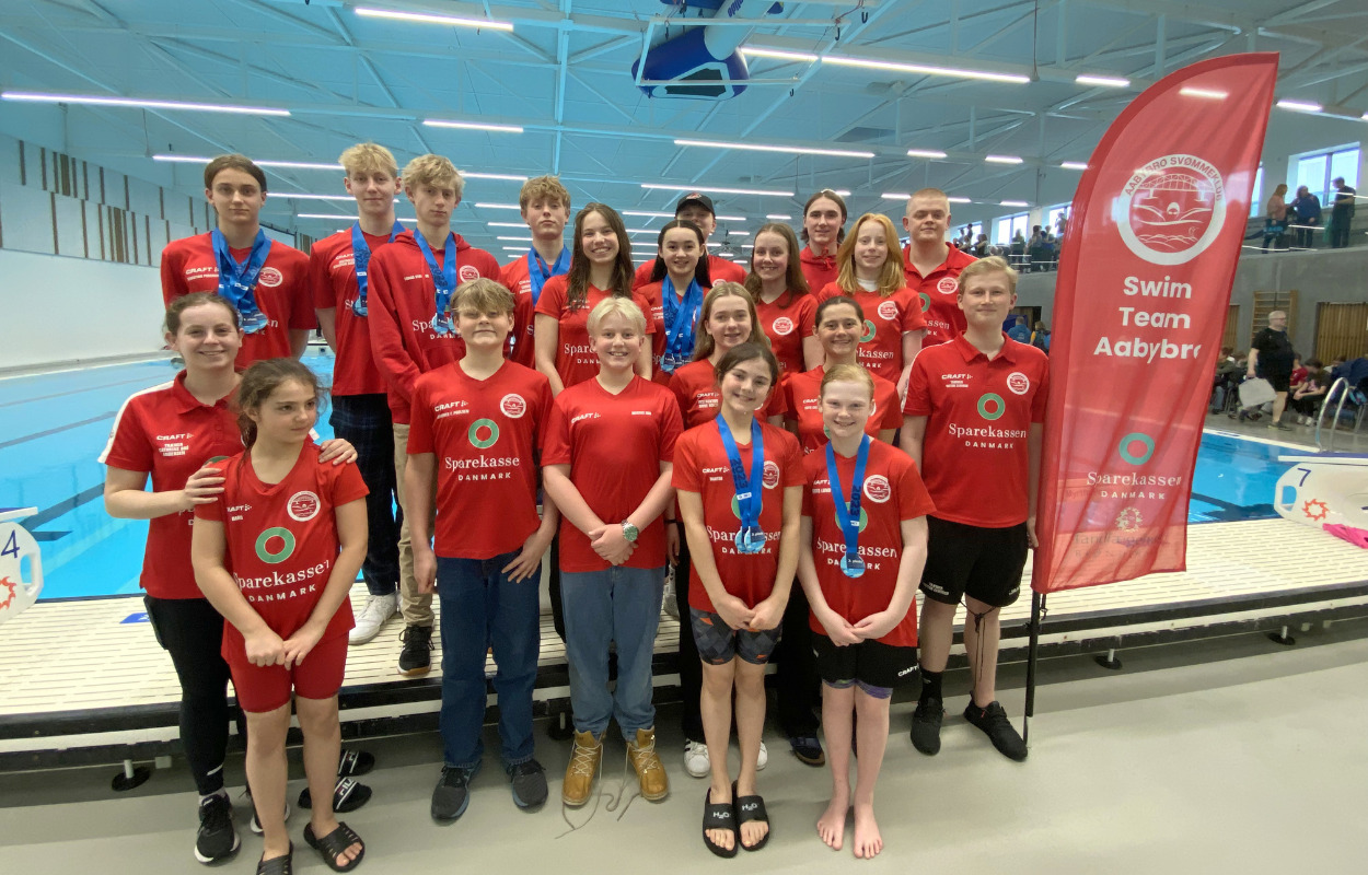 Stor succes: Flere landsmestre fra Aabybro Svømmeklub