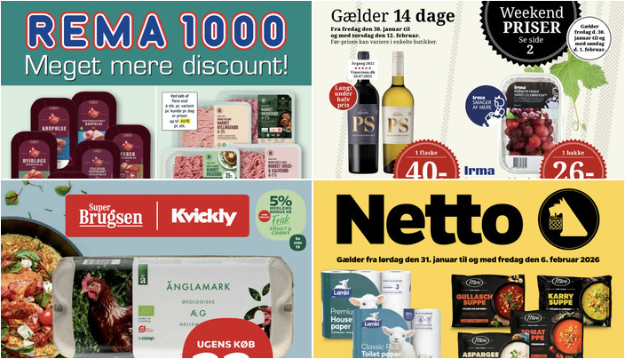 Spier PS vin til kun 40 kr. og Mou specialsuppe til 20 kr. - se de lokale dagligvaretilbud