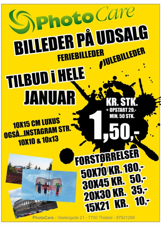 Photocare Thisted tilbyder januarudsalg på fotoaftryk