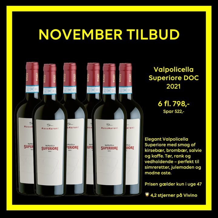 Eksklusivt vin-tilbud hos Lahvino Wine & Spirits: Valpolicella Superiore til nedsat pris