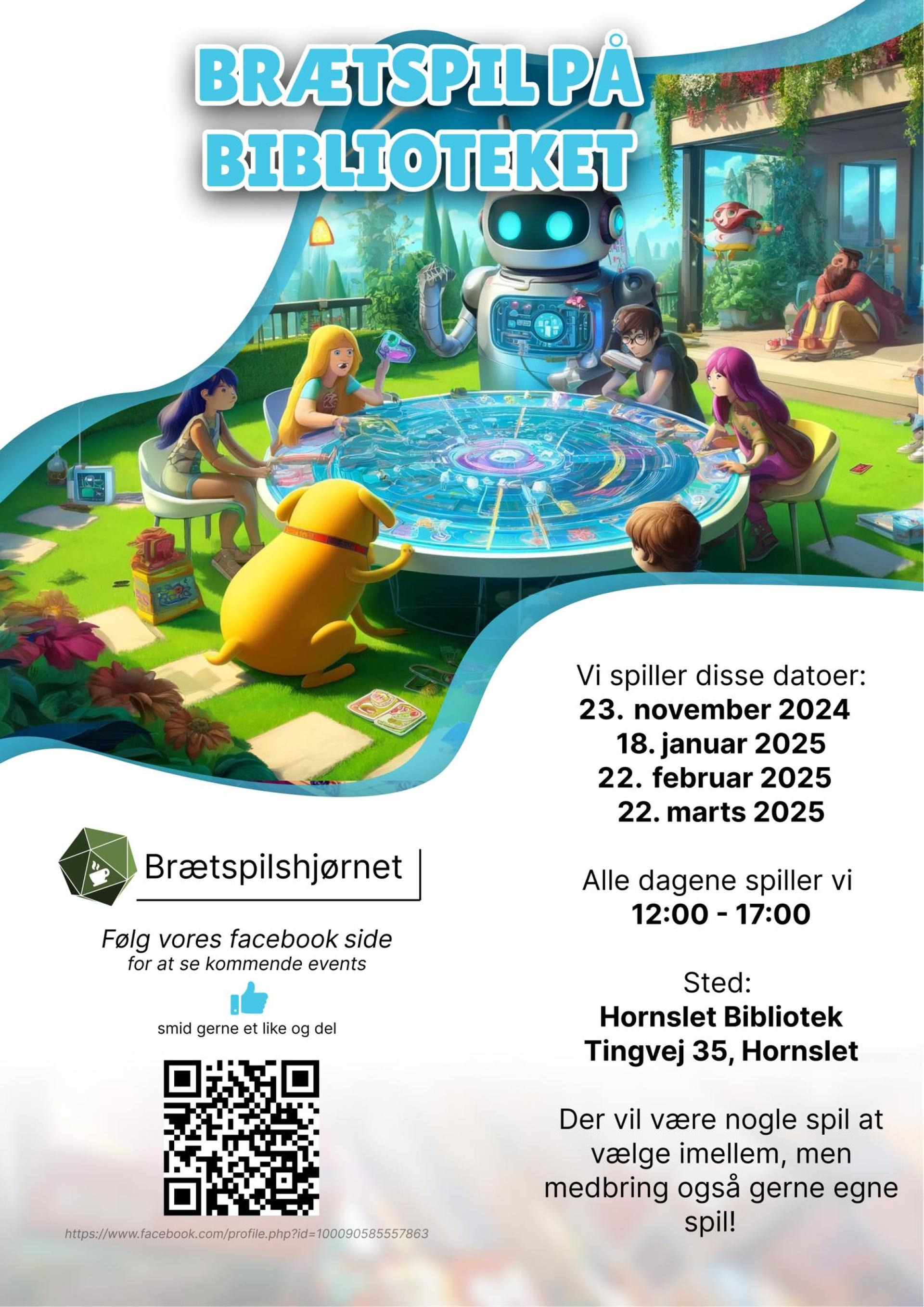 Brætspil og sommerlæsning på Hornslet Bibliotek