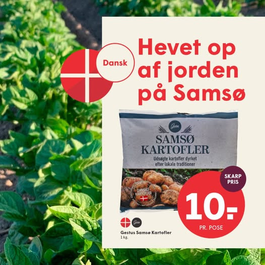 SPAR Valsgård fremhæver Samsø kartofler i ugens avis