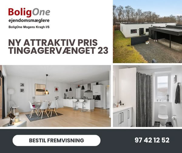 BoligOne Mogens Kragh I/S holder åbent hus i indflytningsklart enderækkehus i Mejdal