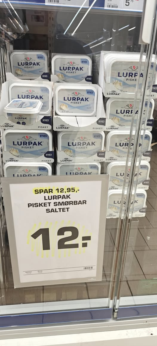 Rema 1000 Hals sælger Lurpak Pisket Smørbar til 12 kr.