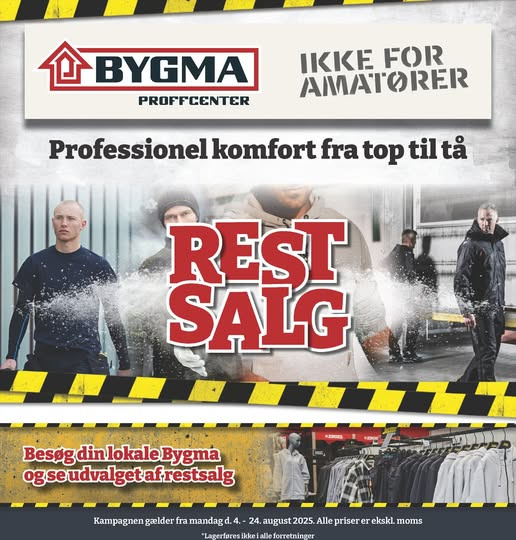 Bygma Kerteminde tilbyder gode tilbud på arbejdstøj og sko til håndværkere