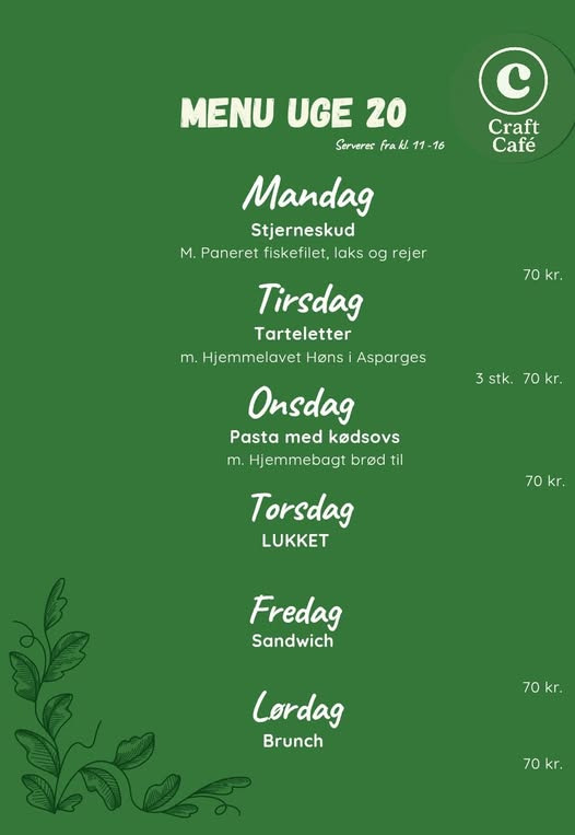 Craft Café Horsens ændrer Tartelet-Torsdag til Tartelet-Tirsdag