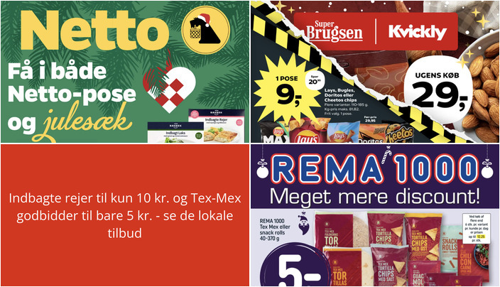 Indbagte rejer til kun 10 kr. og Tex-Mex godbidder til bare 5 kr. - se de lokale tilbud