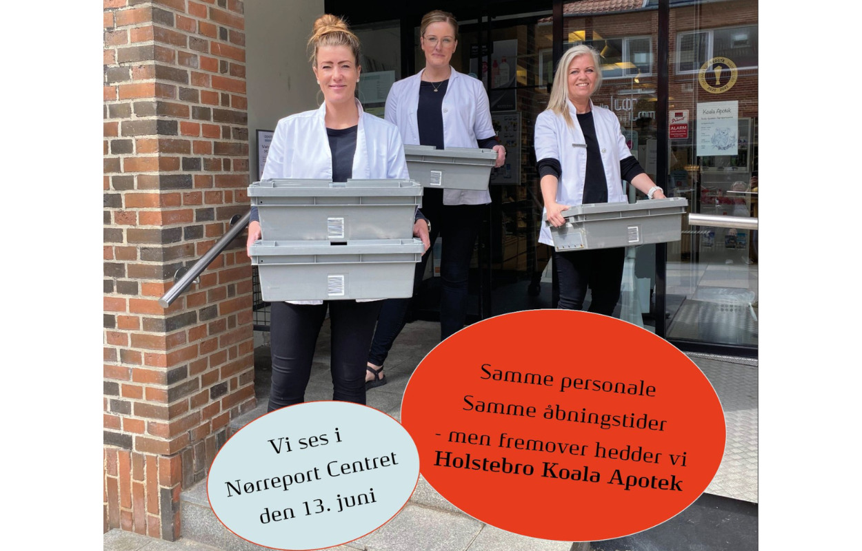 Holstebro Svane Apotek flytter i Nørreport Centret
