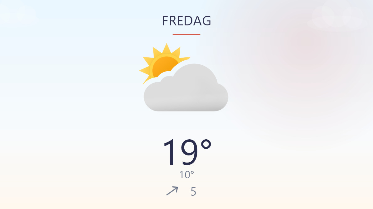 Sol og lidt kant i dagens vejr