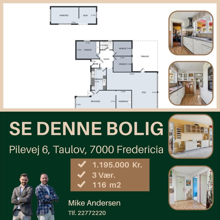 Ejendomsm&#xE6;gler Mike Andersen pr&#xE6;senterer charmerende villa i Taulov til attraktiv pris