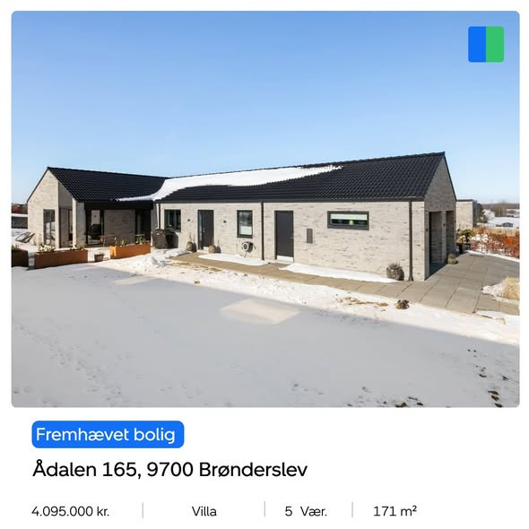 Nybolig Brønderslev & Vrå præsenterer villa med dobbeltgarage i Ådalen