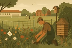 Nu skal det blomstre og summe af liv på byens idrætsanlæg