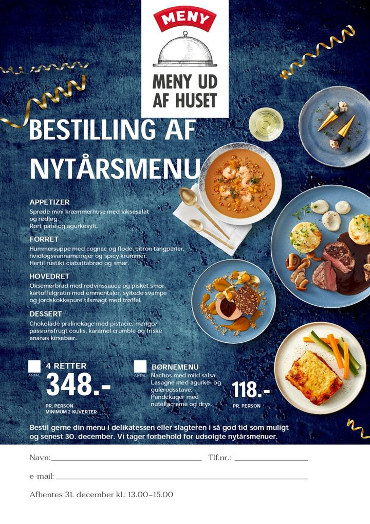 Meny Als præsenterer lækre nytårsmenuer til hele familien