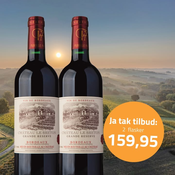 Stærkt vin-tilbud fra Pedersborg Vin: 2 flasker Bordeaux for kun 159,95
