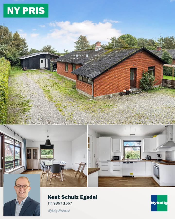 Nybolig Hadsund justerer prisen på charmerende villa i Havndal