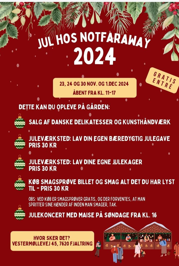 Notfaraway inviterer til bæredygtigt julemarked med dansk kunsthåndværk og delikatesser i Fjaltring