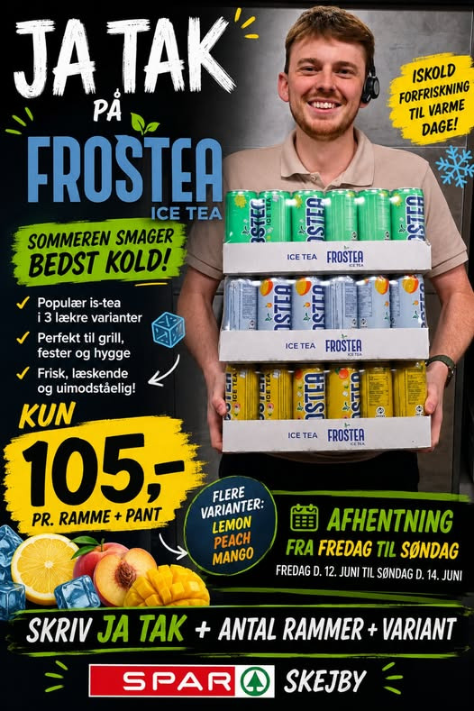 SPAR Skejby sælger Frostea Ice Tea til 105 kr. pr. ramme