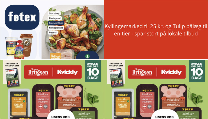 Kyllingemarked til 25 kr. og Tulip pålæg til en tier - spar stort på lokale tilbud